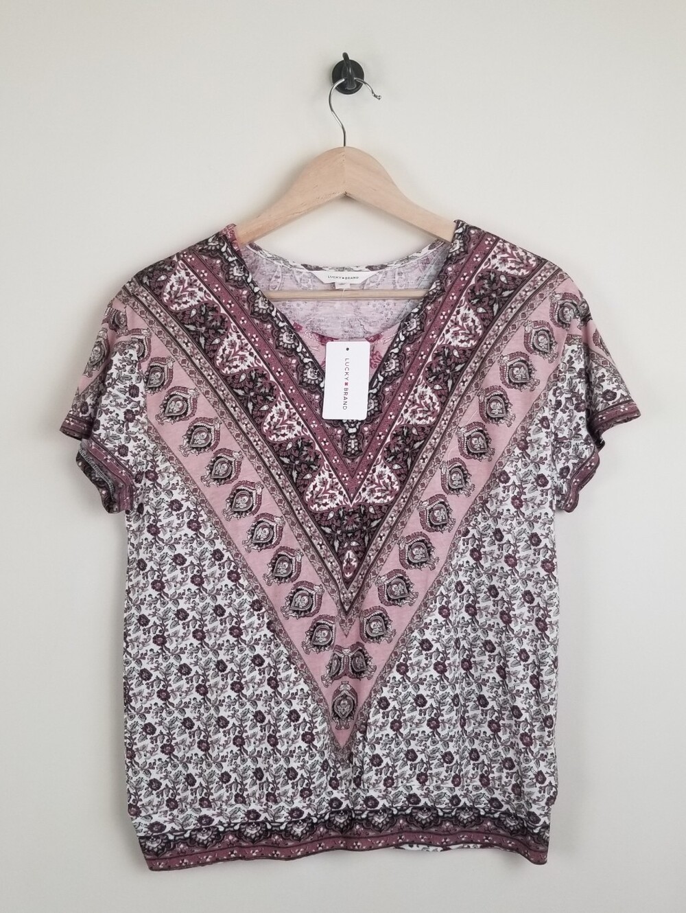 Lucky Brand Linen Blend Top Size Small NWT